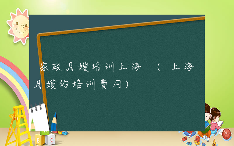 家政月嫂培训上海 (上海月嫂的培训费用)